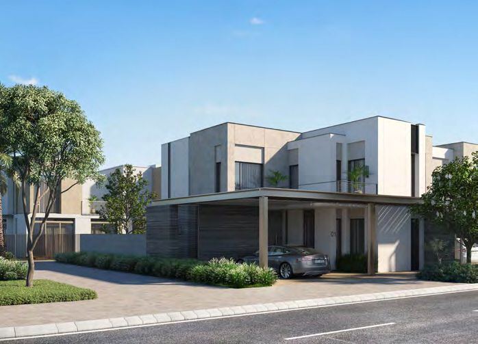 Modern townhouse façade at Joy